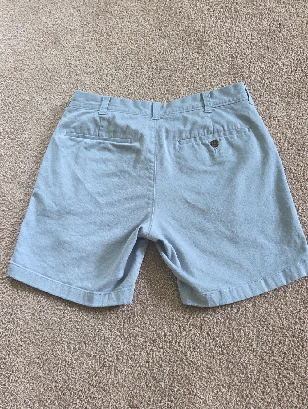 J. Crew Men's Pale Blue Flat Front Chino Shorts